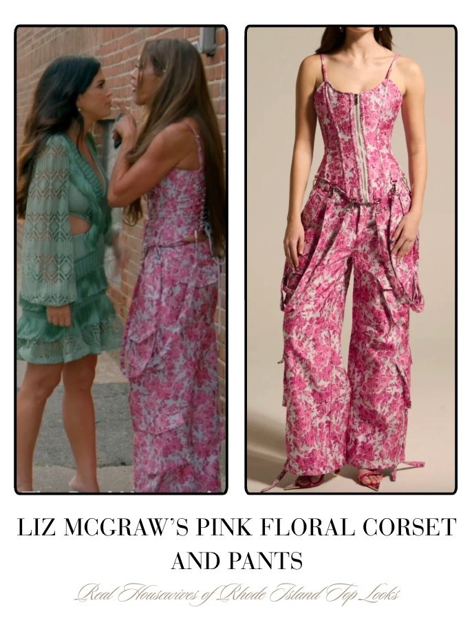 Liz McGraw’s Pink Floral Corset and Pants