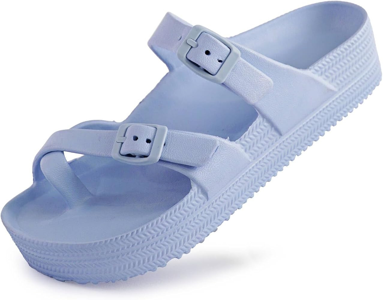 Weweya Womens Platform Sandal with Arch Support - Adjustable Buckle Straps Beach Slides - Summer ... | Amazon (US)