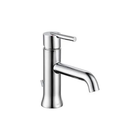 Delta 559LF-HGM-MPU Trinsic Single Hole Bathroom Faucet with Optional Base Plate and Pop-Up Drain... | Build.com, Inc.