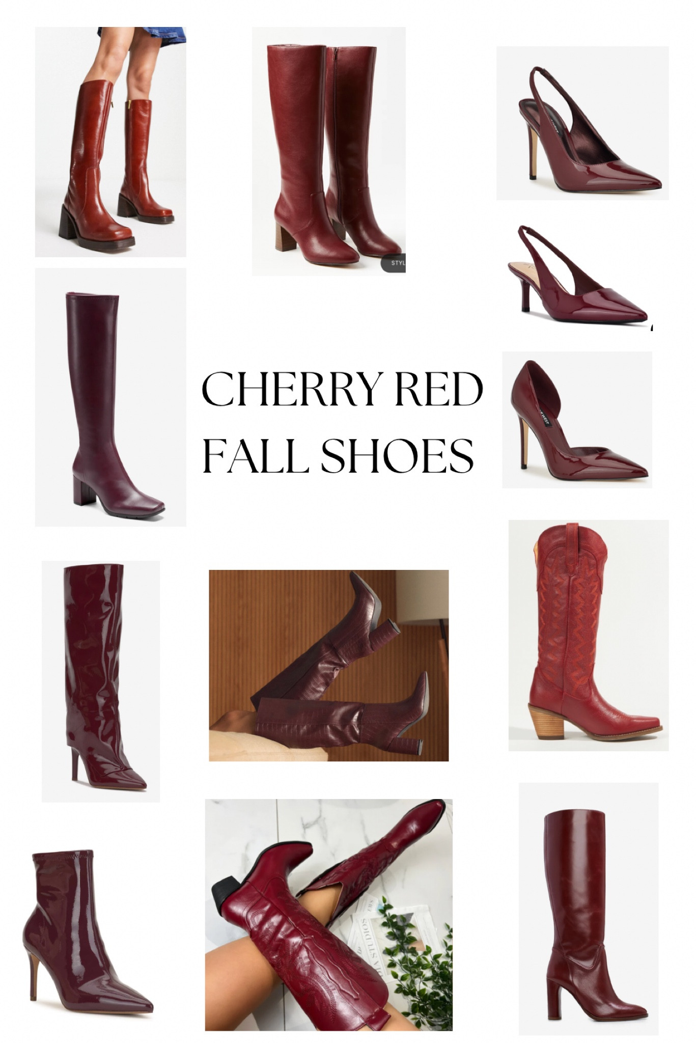 Cherry red/ Burgundy shoes that are super trendy for fall 2023 🍂🍷🍒