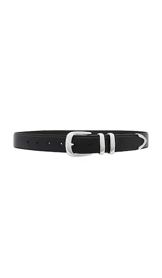 The Jordan Belt in Black & Nickel | Revolve Clothing (Global)