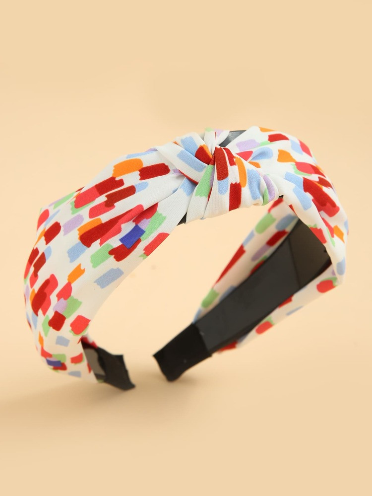 Geometric Print Knot Decor Headband | SHEIN