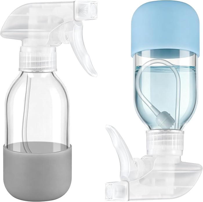 360\u00b0 8 oz Clear Glass Spray Bottles with Silicone Sleeve 2 Pack | Amazon (US)