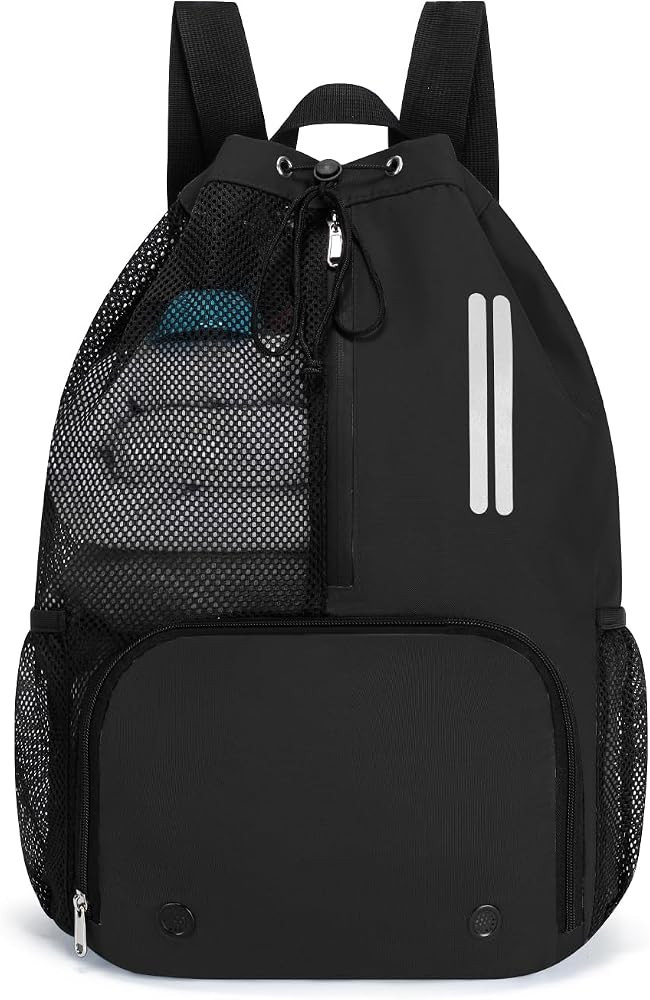 Swim Bag Mesh Drawstring Backpack with Shoe Compartment & Wet Pocket Waterproof Beach Backpack Po... | Amazon (US)