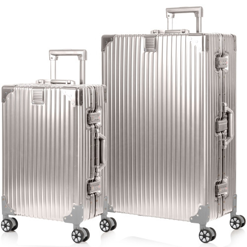 CHAMPS Elite Aluminum 2-Piece Luggage Set-Silver | Best Buy Canada