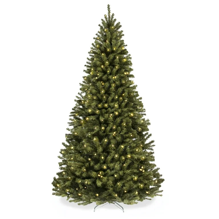 Best Choice Products 9ft Pre-Lit Spruce Artificial Christmas Tree w/ Easy Assembly, Metal Hinges ... | Walmart (US)