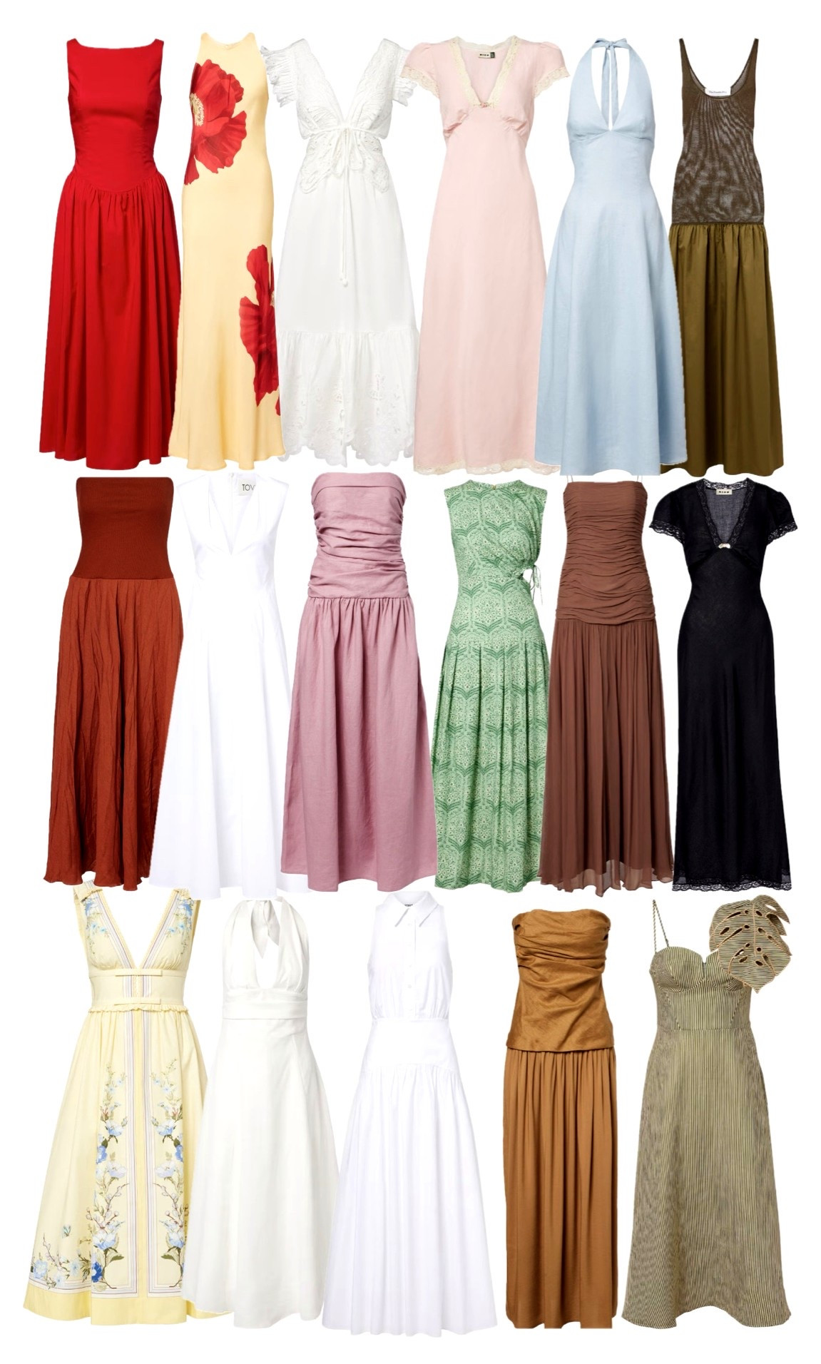 Summer dresses that won’t break your bank, up to 500 €, mostly below 300€, some on sale.
#Mytheresa / AD

#LTKSeasonal #LTKSaleAlert #LTKOver40