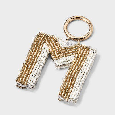 Beaded Monogram Letter M Bag Charm - A New Day\u2122 Gold | Target