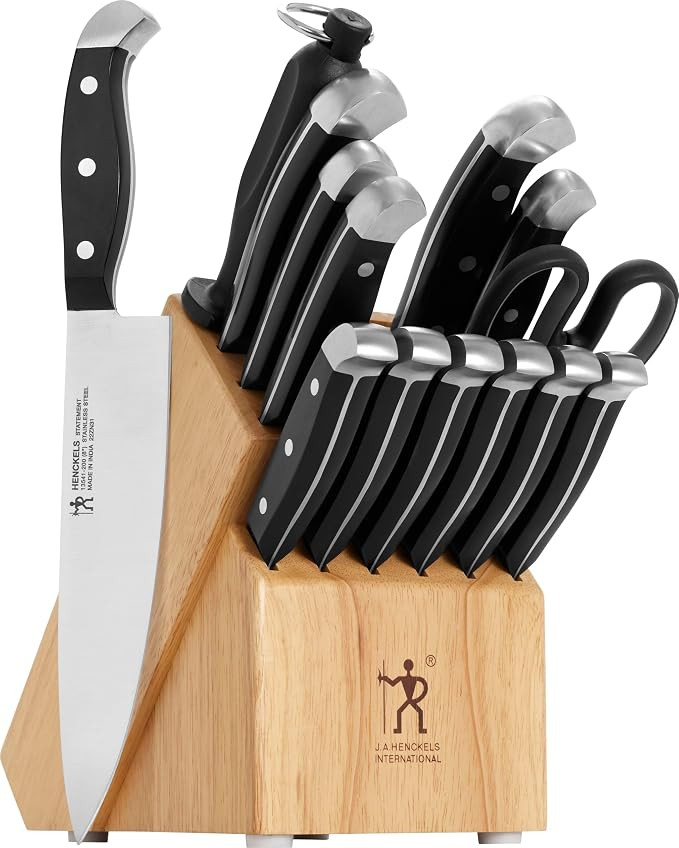 HENCKELS Statement Premium Quality 15-Piece Knife Block Set, Natural, Razor-Sharp, German Enginee... | Amazon (US)
