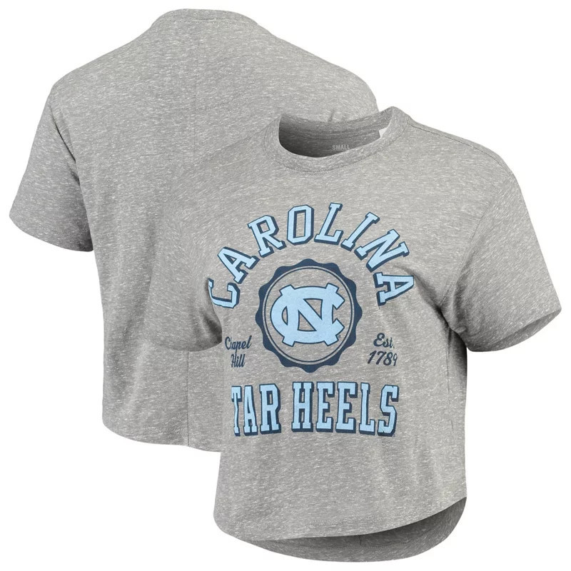 Pressbox North Carolina Tar Heels Bishop Tri-Blend Knobi Crop T-Shirt | Academy Sports + Outdoors