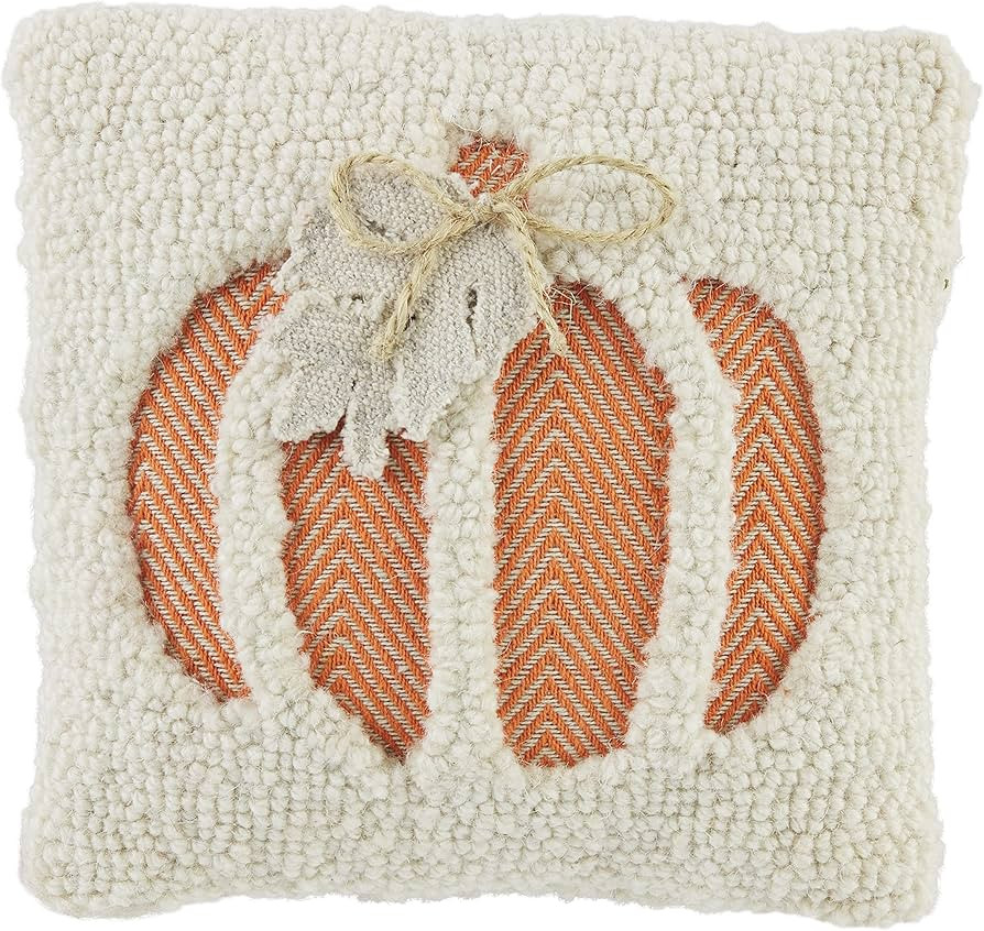 Mud Pie Thanksgiving Small Hook Pillow, 8" x 8", Pumpkin 53 Count | Amazon (US)