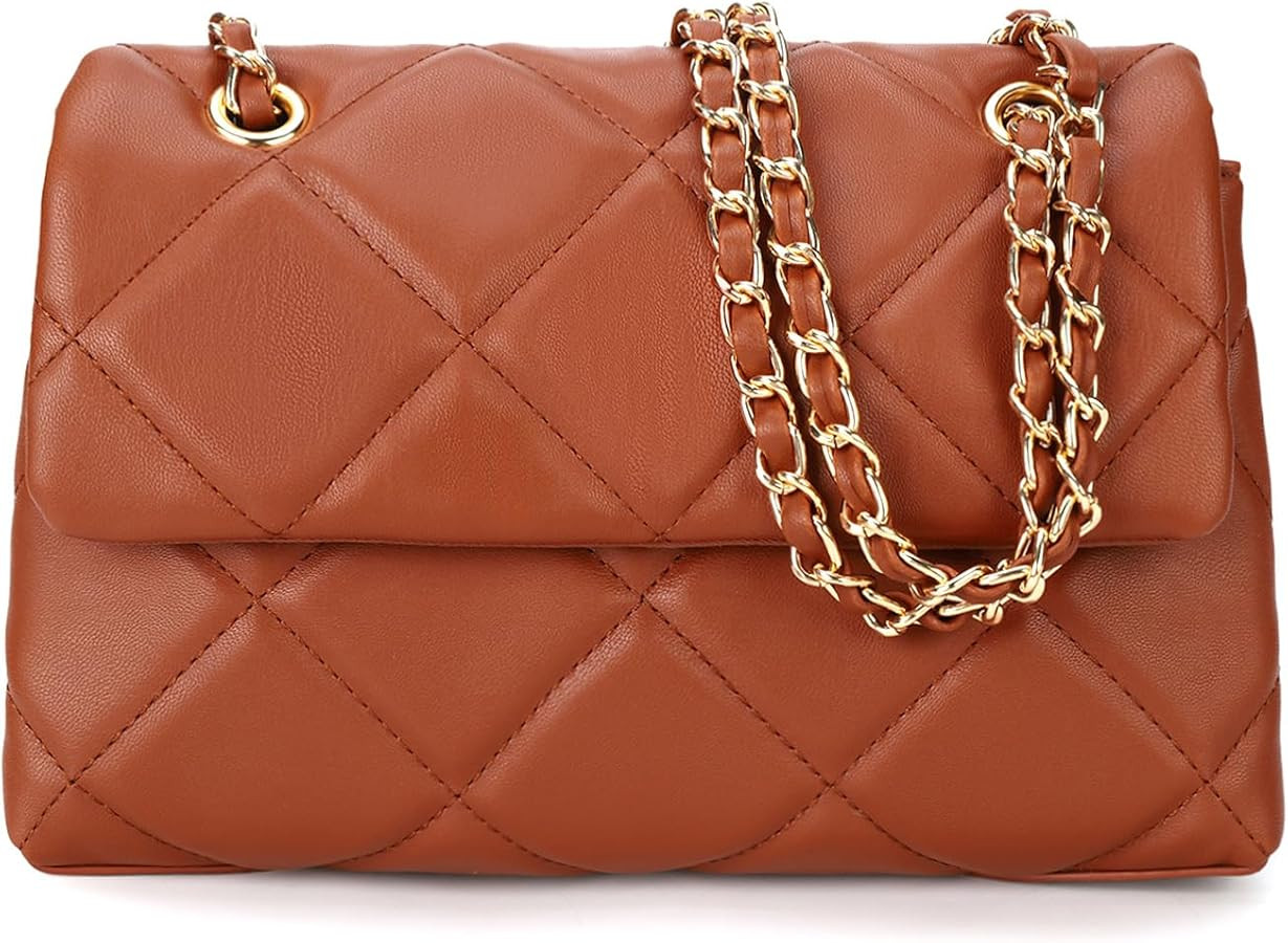 Gladdon Quilted Crossbody Purses for Women Small Ladies Shoulder Bags with Chain Trendy Clutch Pu... | Amazon (US)