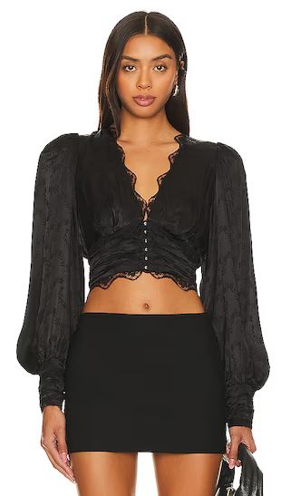 Zanna Top in Black | Revolve Clothing (Global)