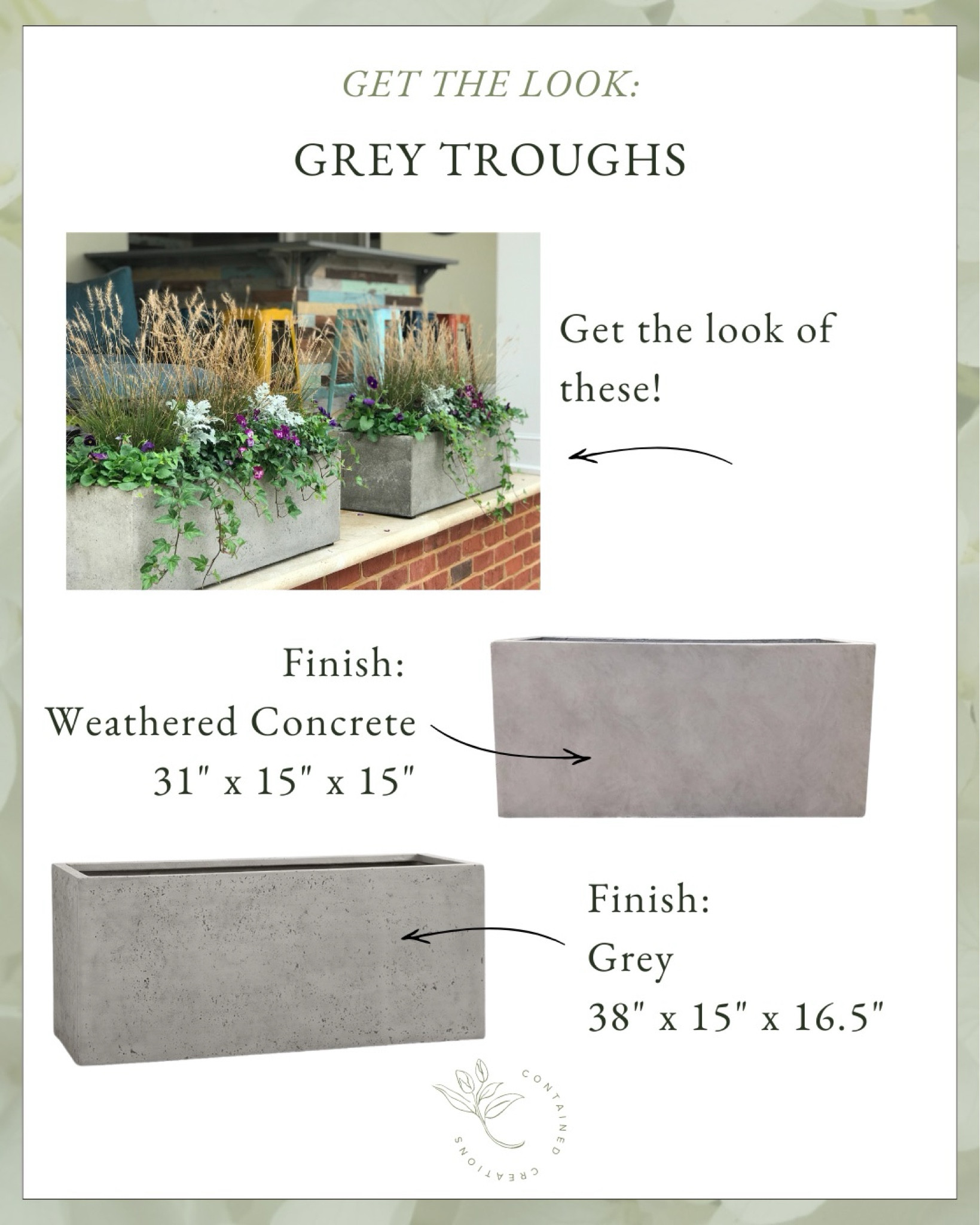 Timeless, versatile gray planter boxes to complement any architcectural style.

#LTKstyletip #LTKSeasonal #LTKhome