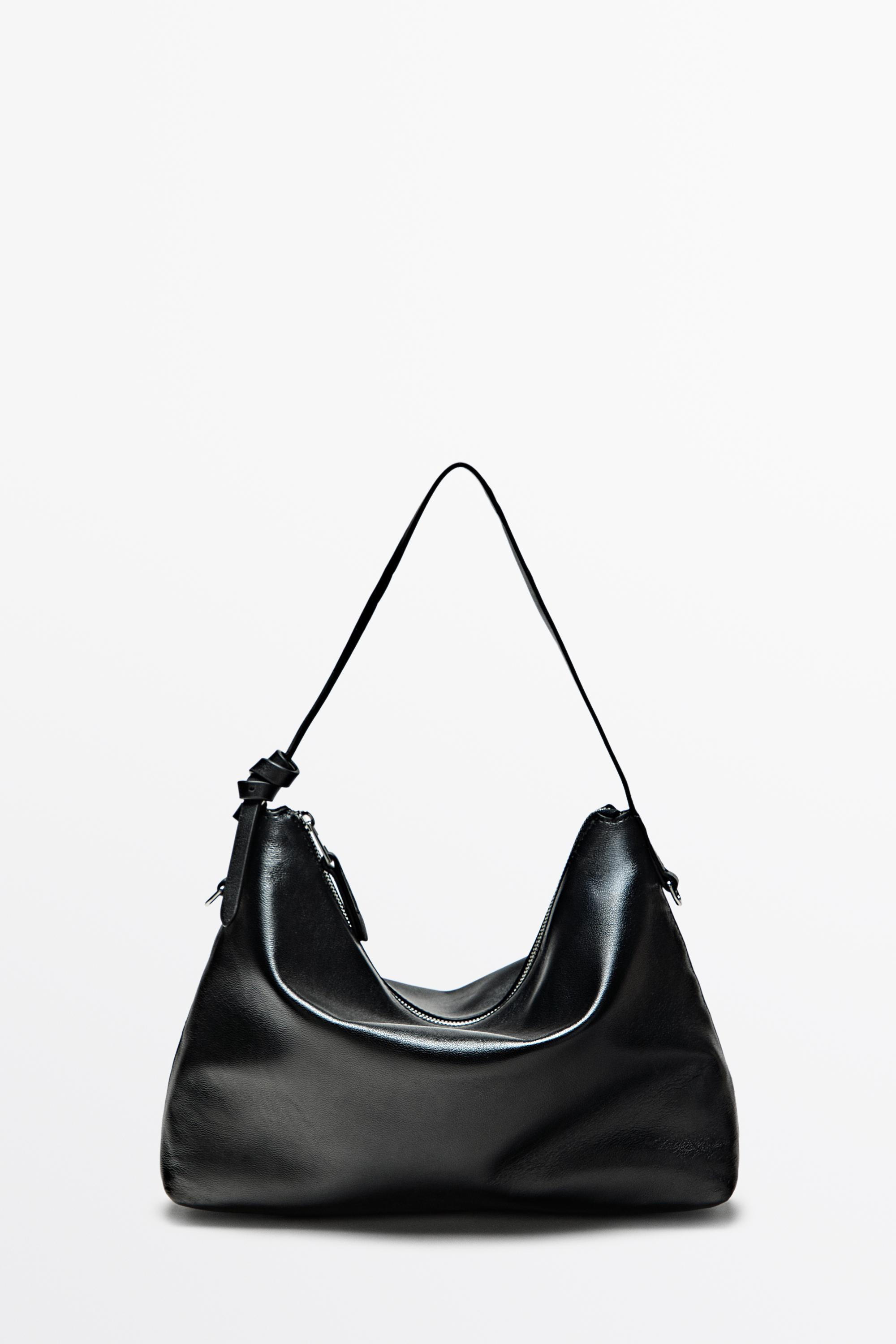 Medium nappa leather bag | Massimo Dutti US
