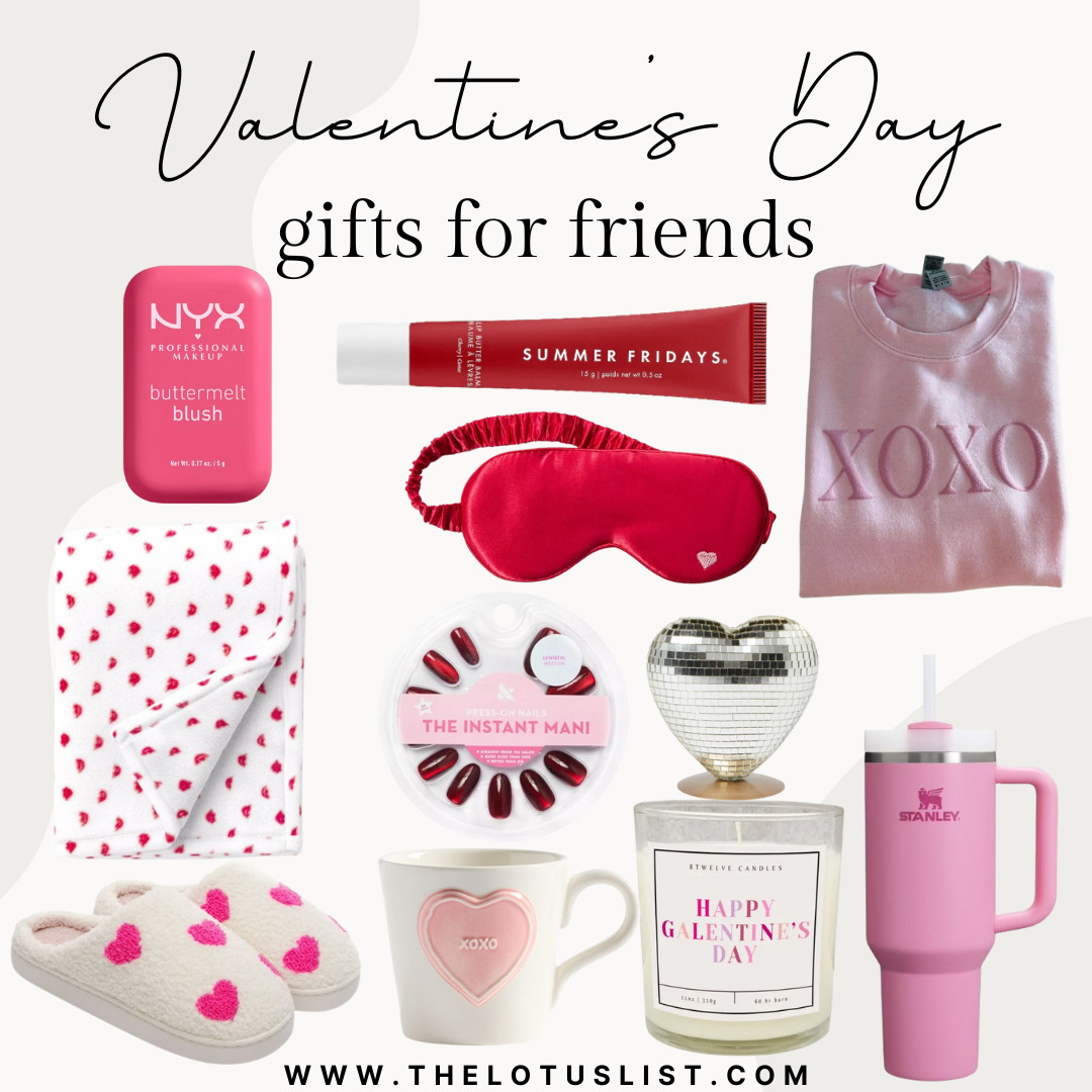 Valentine's Day Gifts For Friends

ltkfindsunder100 / ltkfindsunder50 / ltkhome / ltkshoecrush / ltkfindsunder50 / ltkfindsunder100 / valentine's day / galentine's day / galentine's day gift / galentine's day gifts / valentine's day gift / valentine's day gifts / valentine's day gift guide / galentine's day gift guide / Stanley / pink Stanley cup / sweatshirt / pink sweatshirt / candle / candles / home / home decor / valentine's day decor / valentine's day home decor / summer Fridays / summer Fridays Lip Balm / lip balm / ltkbeauty / cherry lip balm / mug / heart mug / blanket / throw blanket / blankets / throw blankets press on nails / heart slippers / slippers / target / target finds / amazon / Amazon finds / sale / sale alert 

 #LTKGiftGuide #LTKSeasonal #LTKParties