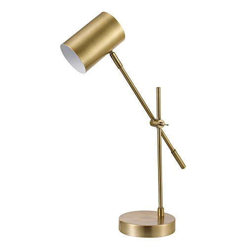 Globe Electric 52098 Pratt 20" Desk/Table Lamp, Matte Brass Finish, Adjustable Height, Balance Arm,  | Amazon (US)