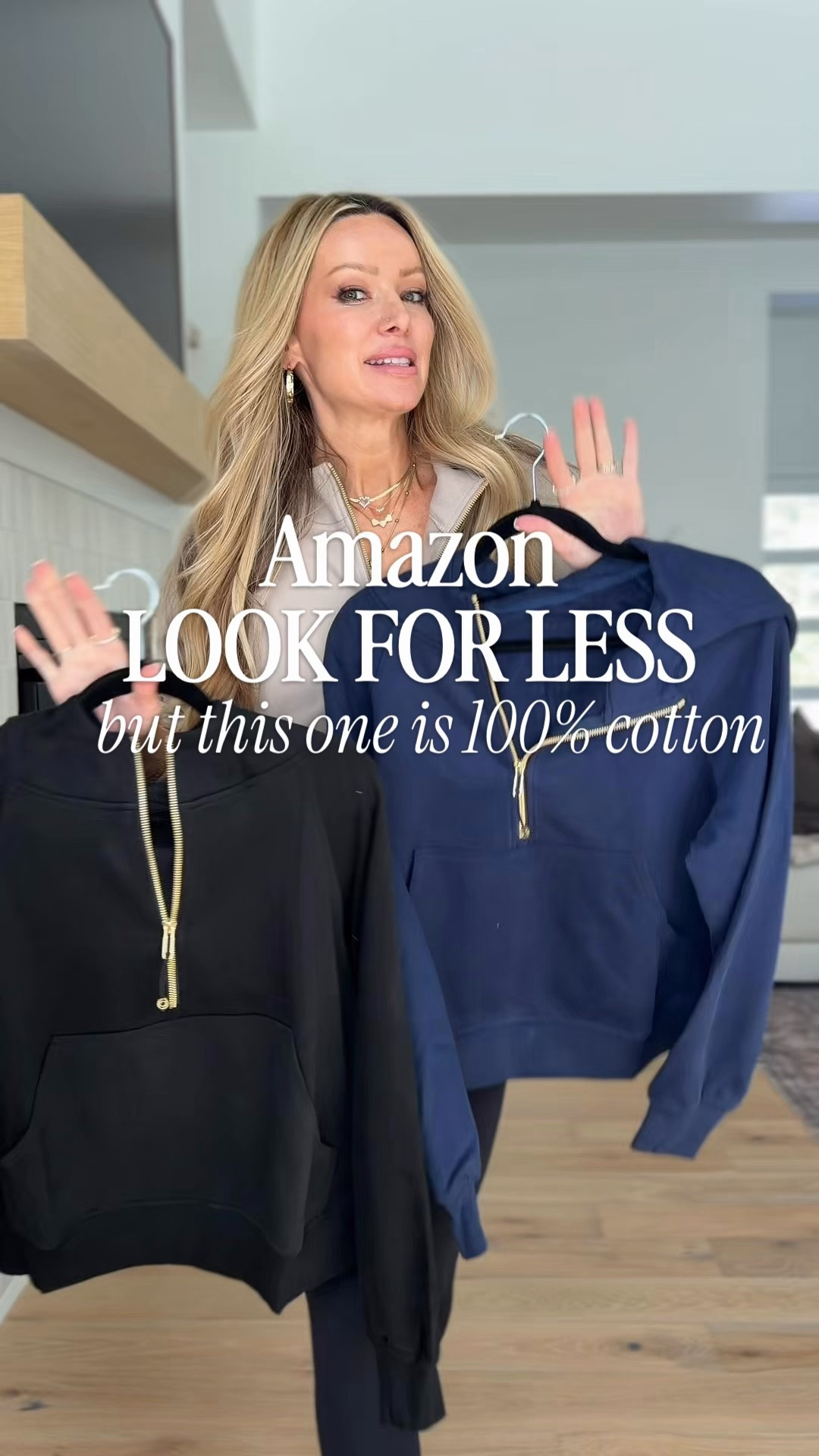 Amazon find for anyone who loves the Lululemon look but wants a more budget-friendly everyday option. 🤎 comment AMAZON and I’ll send you details 

This half-zip pullover gives you that same clean, sporty look with the cutest gold zipper detail, but here’s what really sold me: it’s 100% cotton instead of a polyester-blend fabric.

So if you’ve been looking for an easy throw-on layer that feels comfortable, looks put together with leggings or jeans, and doesn’t require the higher price tag, this one checks all the boxes.

It’s exactly the kind of Amazon wardrobe find I love — easy to wear, easy to style, and something I’ll actually reach for on repeat.

Would you wear this more with leggings or jeans?

#amazonfashion #amazonfinds #lululemonlookforless #athleisurestyle #affordablefashion