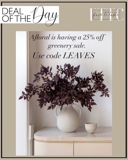 Deal of the Day. Follow @farmtotablecreations on Instagram for more inspiration.

Afloral is having a 25% off sale on greenery. Such a great time to snag these beautiful stems and so much more. 

Summer Stems | Budget Friendly | Amazon Home | Target Finds | Loloi Rugs | Hearth & Hand Magnolia | console table | console table styling | faux stems | entryway space | home decor finds | neutral decor | entryway decor | cozy home | affordable decor |  home decor | home inspiration | spring stems | spring console | spring vignette | spring decor | spring decorations | console styling | entryway rug | cozy moody home | moody decor | neutral home


#LTKFindsUnder50 #LTKHome #LTKSaleAlert