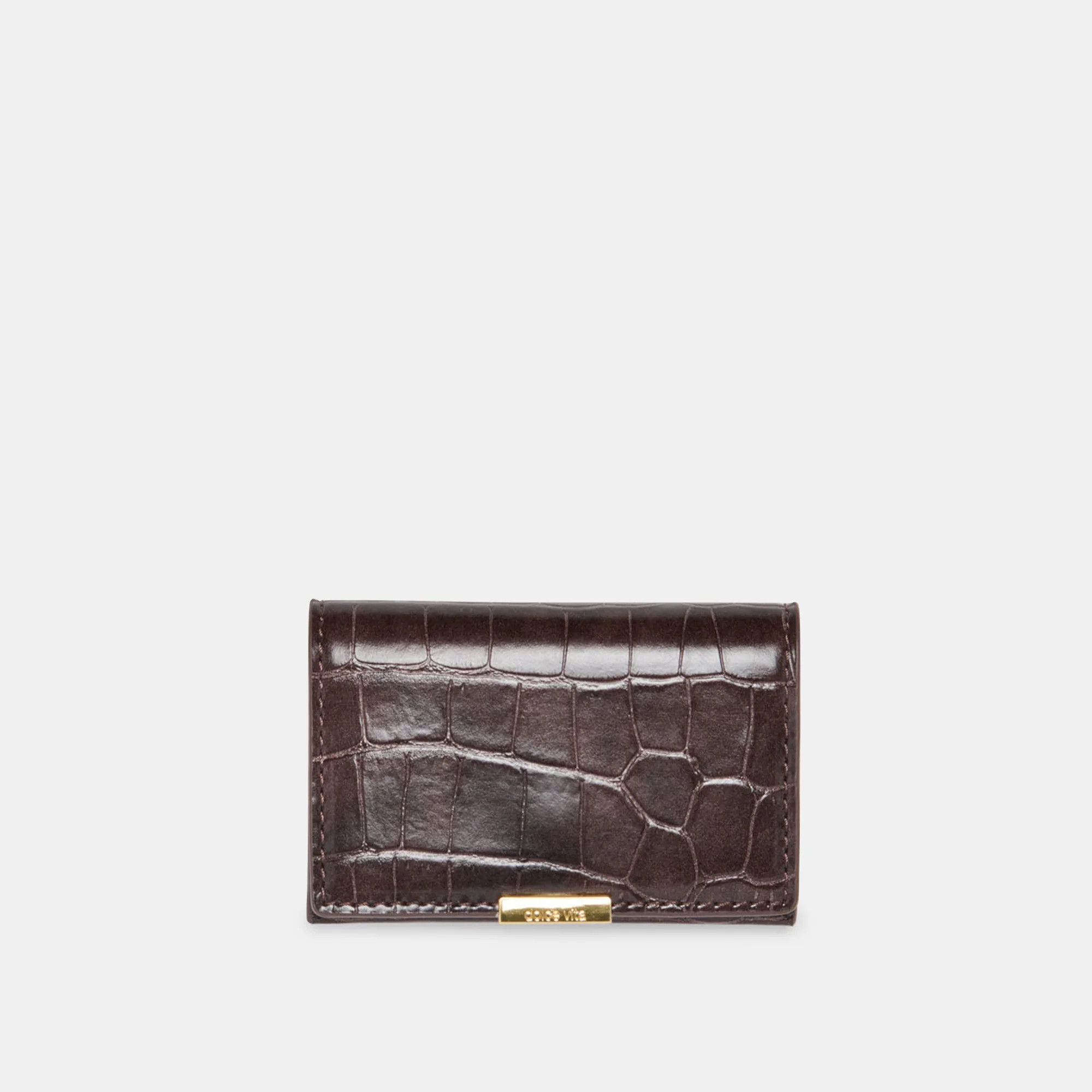 Mini-me Wallet Brown Croco Stella | DolceVita.com