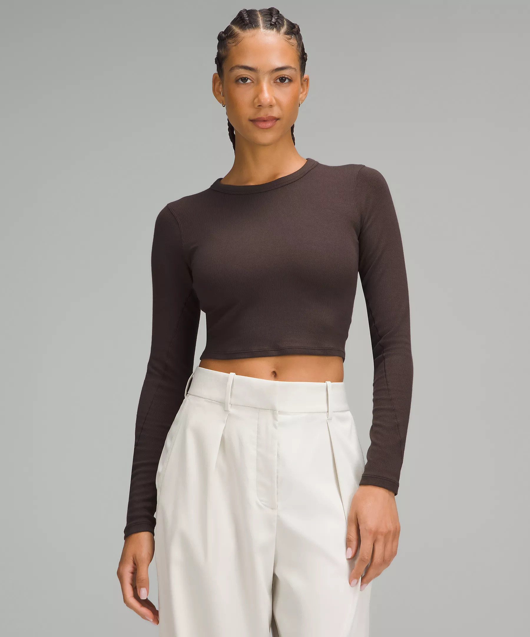 Hold Tight Straight-Hem Cropped Long-Sleeve Shirt | Lululemon (US)