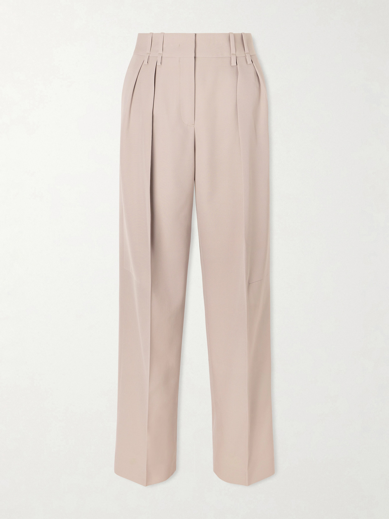 Jil Sander - Pleated Wool-twill Straight-leg Pants - Neutrals | NET-A-PORTER (US)