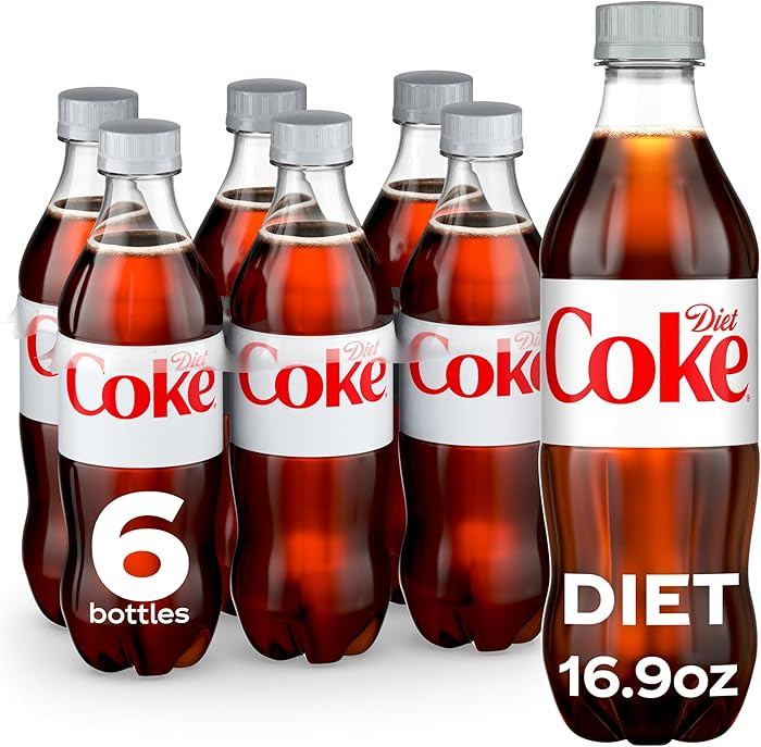 Diet Coke Diet Soda, 16.9 fl oz Bottles, 6 Pack - Cola Soft Drinks | Amazon (US)