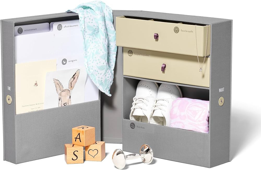Savor | Baby Keepsake Organizer Box | The Original Fabric Acid-Free Modern Minimalist Gender-neut... | Amazon (US)