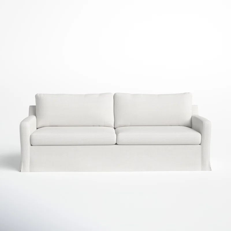 Swigart 85.83'' Square Arm Slipcovered Sofa with Reversible Cushions | Wayfair North America