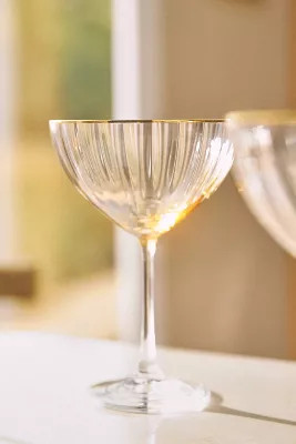 Set of 4 Waterfall Coupe Glasses | Anthropologie (UK)