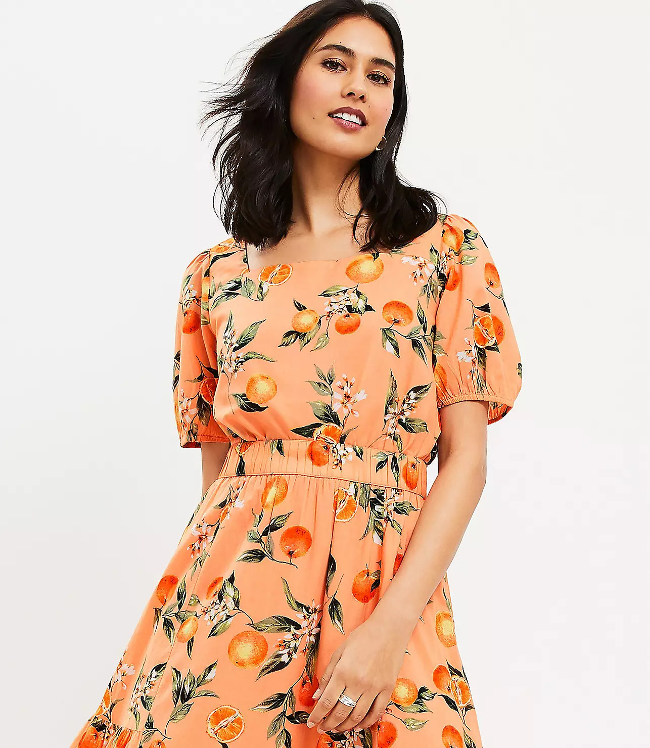 Orange Harvest Criss Cross Back Cropped Top | LOFT