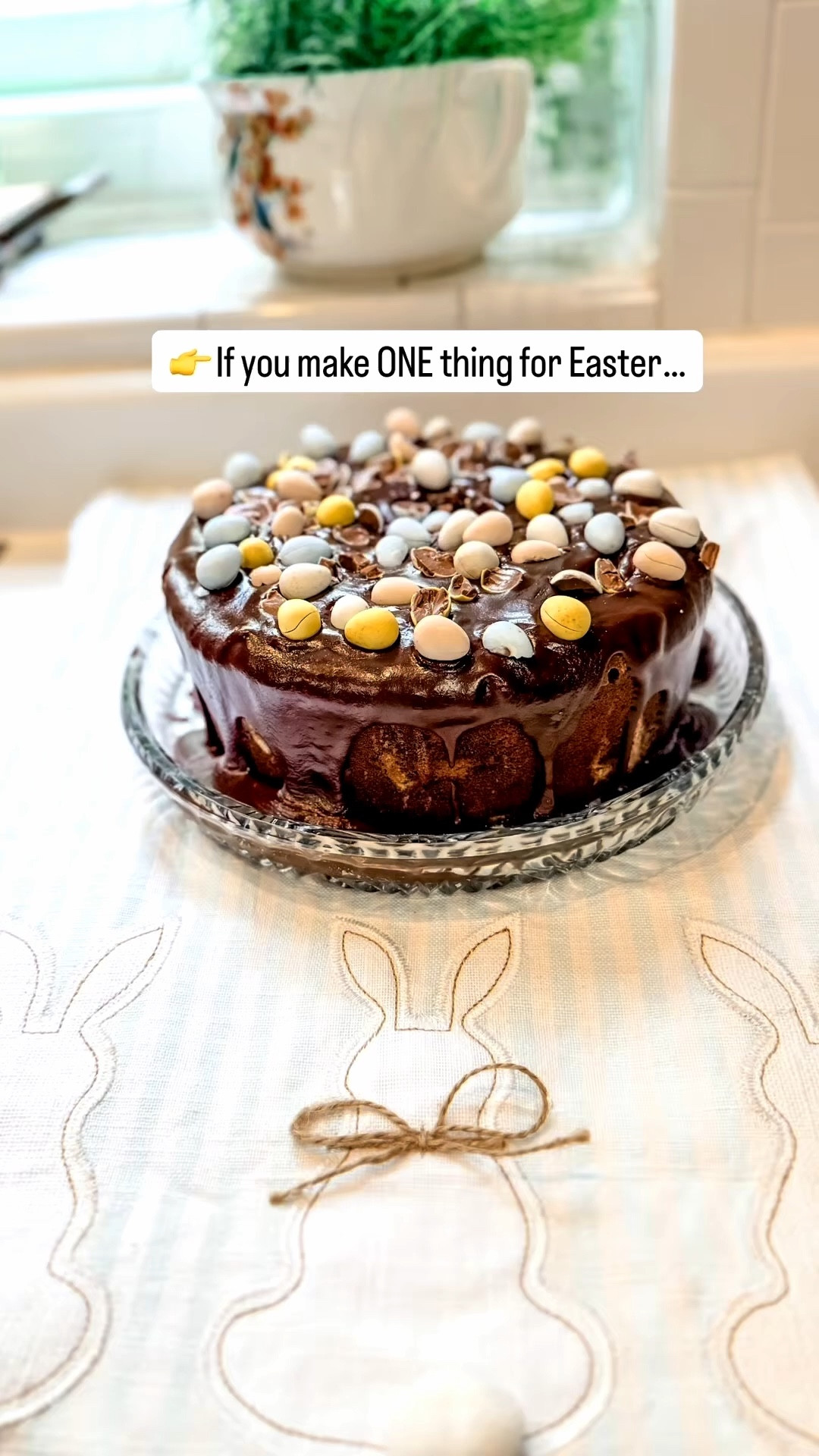 If you make one thing for Easter… make this cake 🤍🐣

🧁 Cake Ingredients
   •   1 stick butter, softened
   •   1 cup Crisco
   •   3 cups sugar
   •   6 eggs, room temperature
   •   3 cups White Lily all-purpose flour
   •   ½ cup cocoa powder
   •   ½ tsp salt
   •   ½ tsp baking powder
   •   1 cup Mayfield whole milk
   •   2 tsp vanilla

Easter Addition:
   •   1 (9 oz) bag Cadbury mini chocolate eggs
      •   Half left whole
      •   Half roughly chopped

⸻

🥣 Cake Instructions
	1.	Preheat oven to 325°F. Grease and flour a tube pan.
	2.	In a large bowl, cream together the butter and Crisco until smooth.
	3.	Add sugar and beat until light and fluffy.
	4.	Add eggs one at a time, mixing well after each addition.
	5.	In a separate bowl, sift together flour, cocoa, salt, and baking powder.
	6.	Add dry ingredients to the batter, alternating with the milk and vanilla. Mix until fully combined.
	7.	Gently fold in the Cadbury eggs (half whole, half chopped).
	8.	Pour batter into prepared pan and smooth the top.
	9.	Bake for 1 hour 10 minutes, or until set.
	10.	Let cool in pan for 10 minutes, then turn out onto a wire rack to cool completely.

⸻

🍫 Fudgy Frosting (with Carnation Evaporated Milk)
   •   1 stick butter
   •   ¼ cup cocoa
   •   2 cups sugar
   •   ½ cup Carnation evaporated milk
   •   ¼ tsp salt
   •   2 tsp vanilla

⸻

🥄 Frosting Instructions
	1.	In a saucepan, combine butter, cocoa, sugar, evaporated milk, and salt.
	2.	Bring to a boil and cook for 5 minutes, stirring constantly.
	3.	Remove from heat and continue stirring until slightly thickened and glossy.
	4.	Stir in vanilla.
	5.	Pour warm frosting over cooled cake.

⸻

✨ Finishing Touch

While the frosting is still warm, sprinkle the top with extra chopped Cadbury mini eggs for that perfect Easter crunch and color.

⸻

💗 Lori’s Note

If you love a thick, rich frosting (like we do), go ahead and double it… no one will complain 🤭


#LTKSeasonal #LTKHome #LTKfoodie