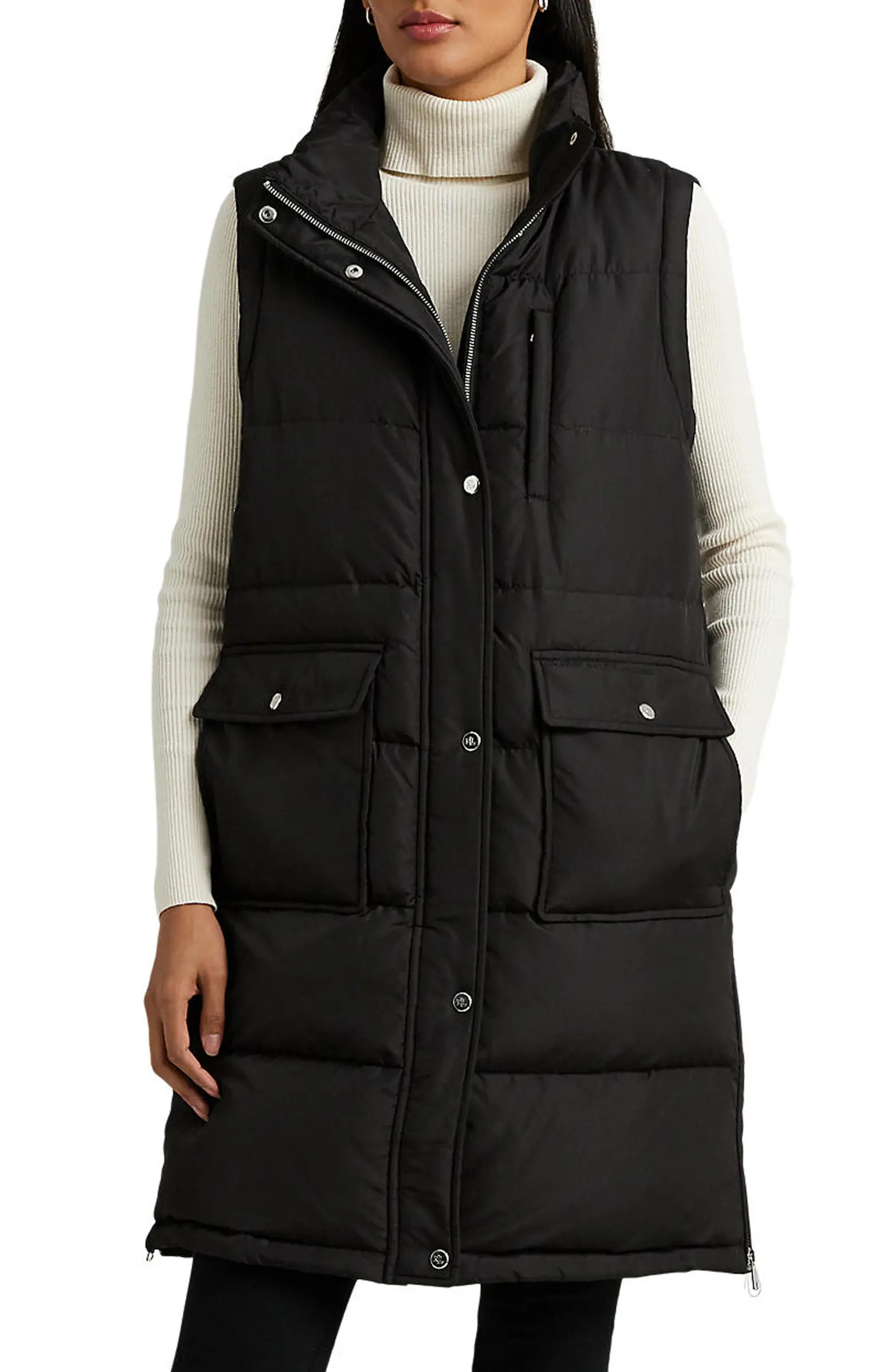 Lauren Ralph Lauren Puffer Down Long Vest | Nordstrom | Nordstrom