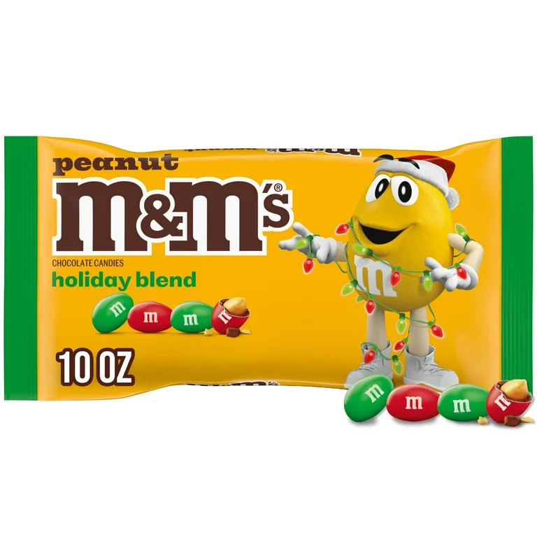 M&M's Peanut Milk Chocolate Christmas Candy - 10 oz Bag | Walmart (US)