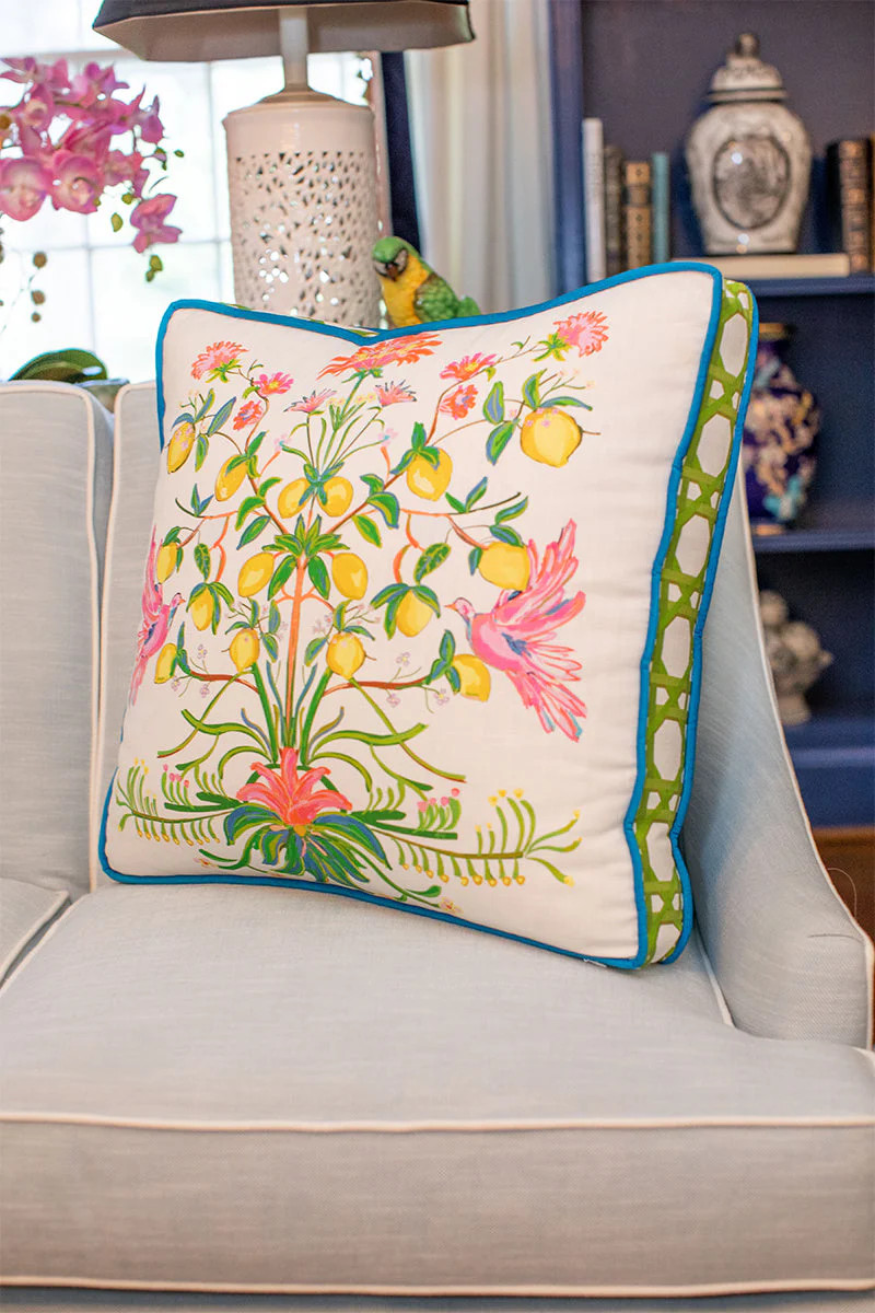 Lemon Soiree© Square Pillow | House Of MBR