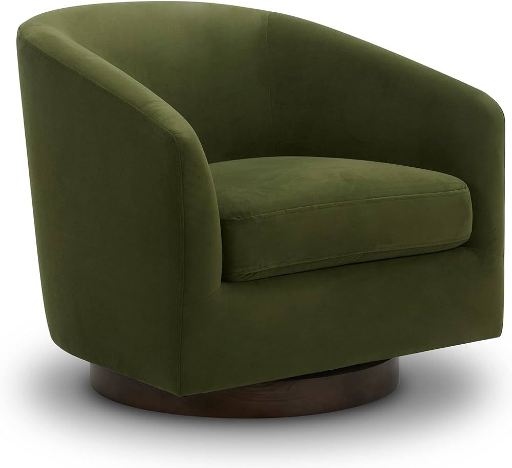 CHITA Swivel Velvet Accent Chair Armchair, Round Barrel Chair in Fabric for Living Room Bedroom,F... | Amazon (US)