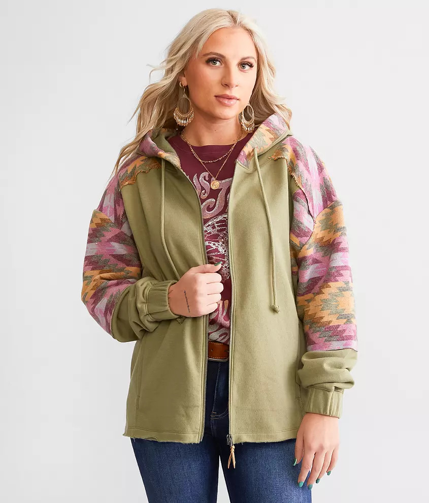 Pieced Southwestern Hoodie | Buckle