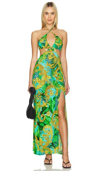 Palm Island Halter Keyhole Cut Out Maxi Dress in Multicolor | Revolve Clothing (Global)