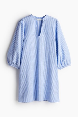 H & M - Linen-blend Dress - Blue | H&M (US + CA)