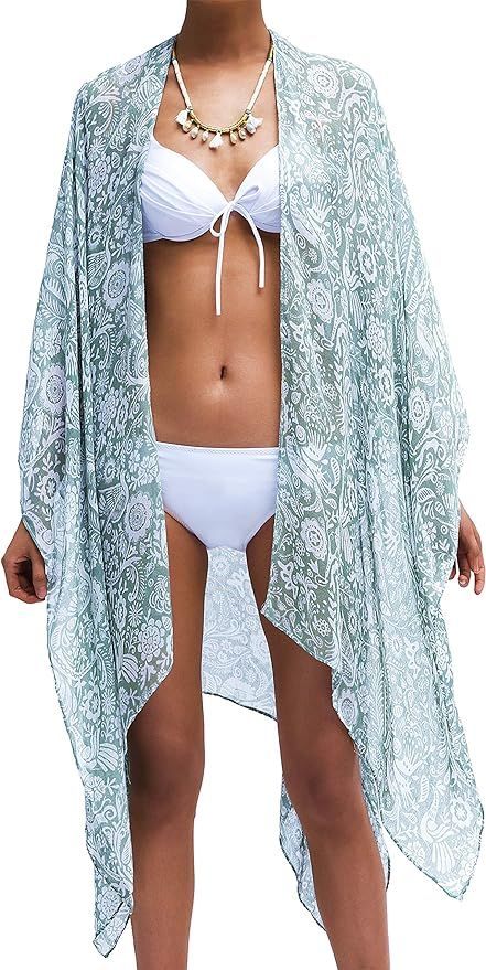 Moss Rose Women Summer Bikini Kimono Bathing Suit Cover Ups for Swimwear | Amazon (US)