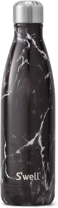 S'well Vacuum Insulated Stainless Steel Water Bottle, 17 oz, Black Marble | Amazon (US)