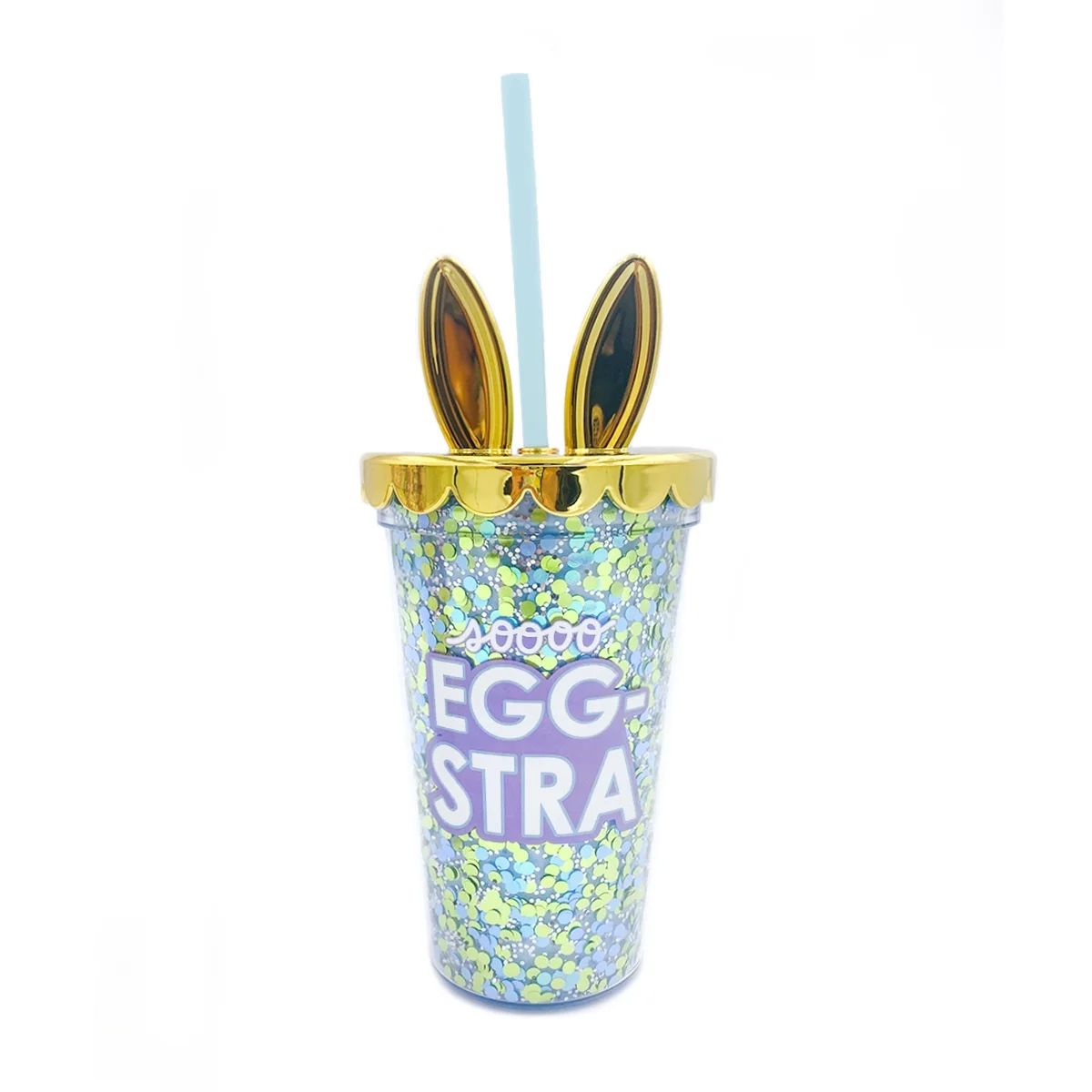 Packed Party 'So Egg-stra' Easter Confetti Tumbler, 16OZ. | Walmart (US)