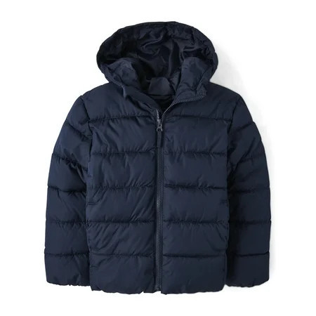 The Children's Place Boys Hooded Zip-Up Puffer Jacket, Sizes XS-XXXL | Walmart (US)