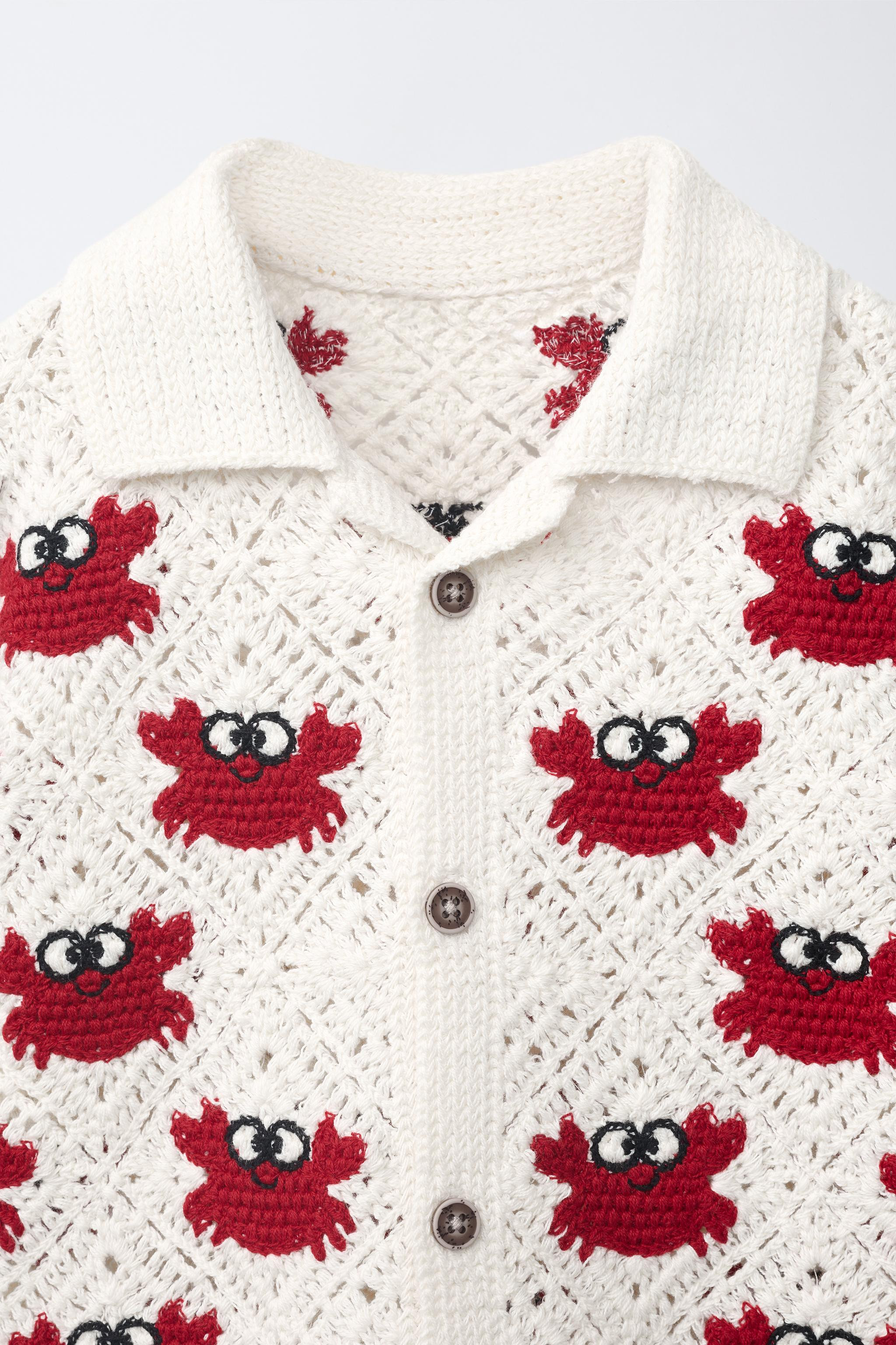 CRAB CROCHET SHIRT | Zara US