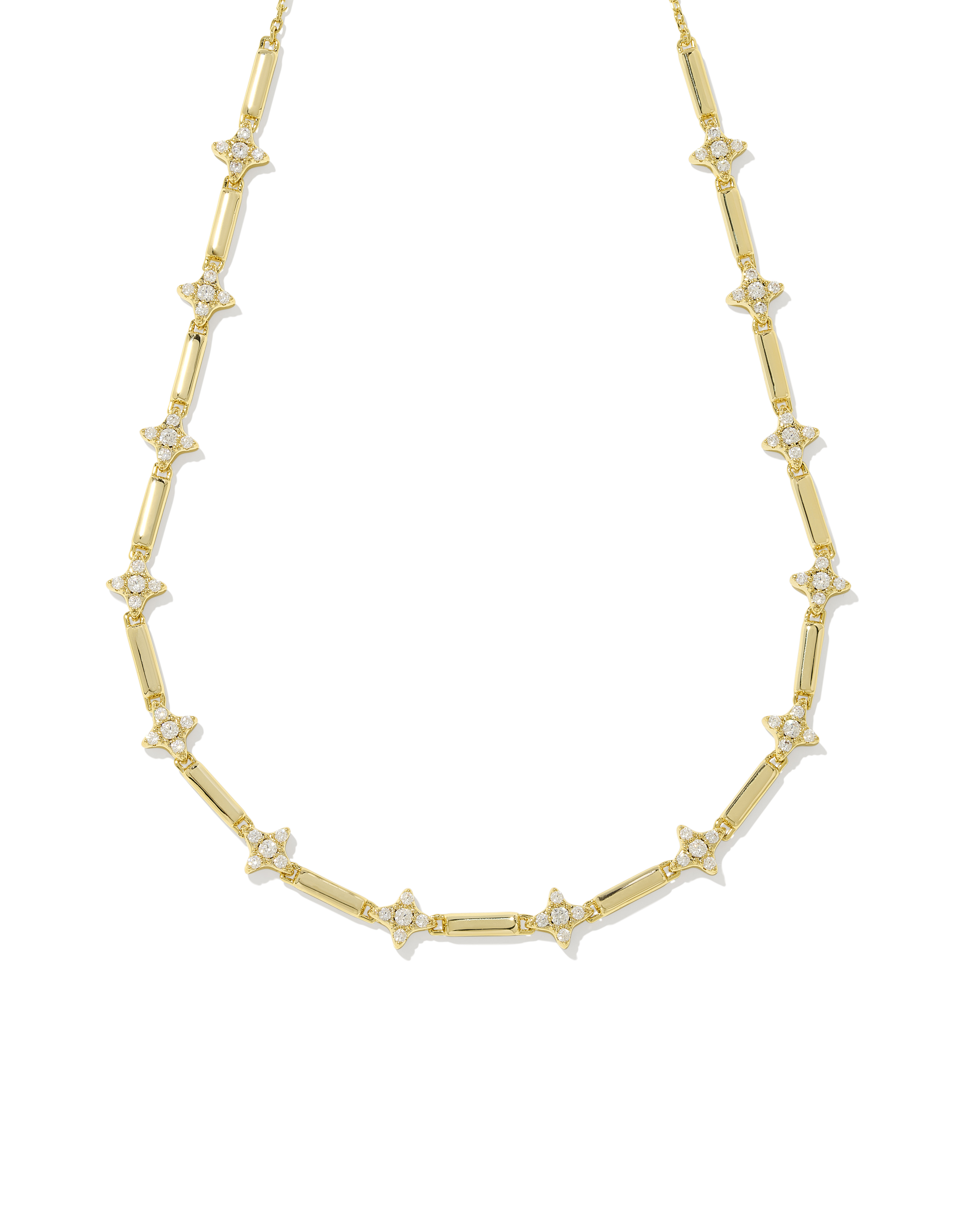 Holland Gold Strand Necklace in White Crystal | Kendra Scott