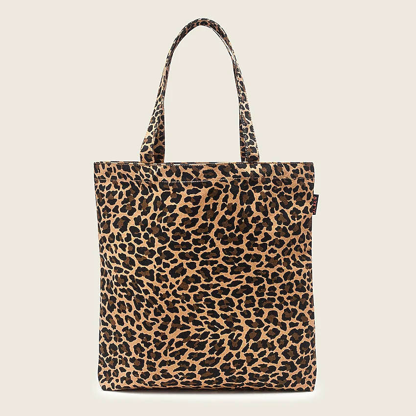 Reusable everyday canvas tote in leopard | J. Crew US