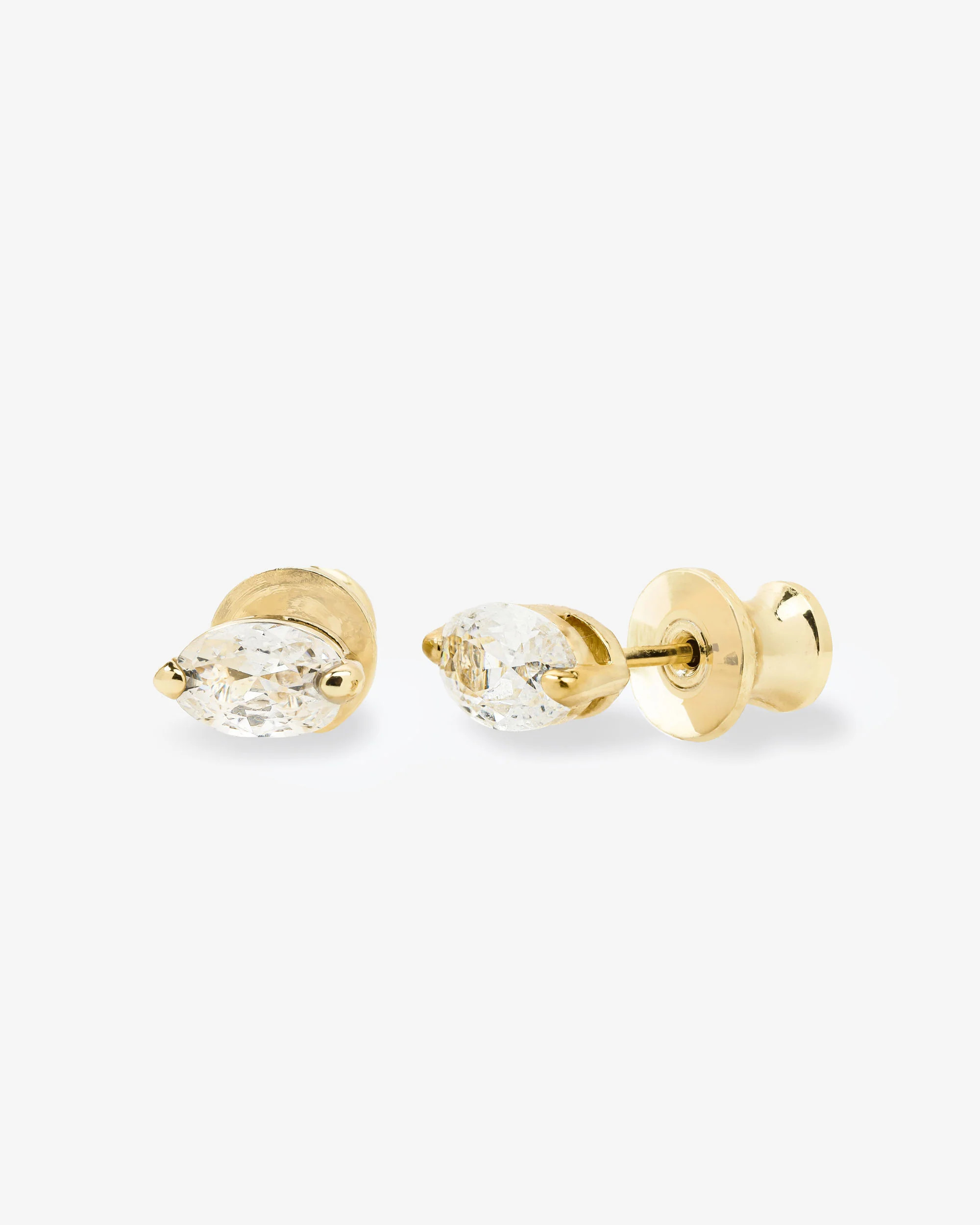 Baby "She's So Fine" Stud Earrings - Gold|White Diamondettes | Melinda Maria Jewelry