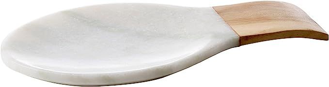 Thirstystone White Marble and Acacia Wood Large Spoon Rest 10" x 8" | Amazon (US)