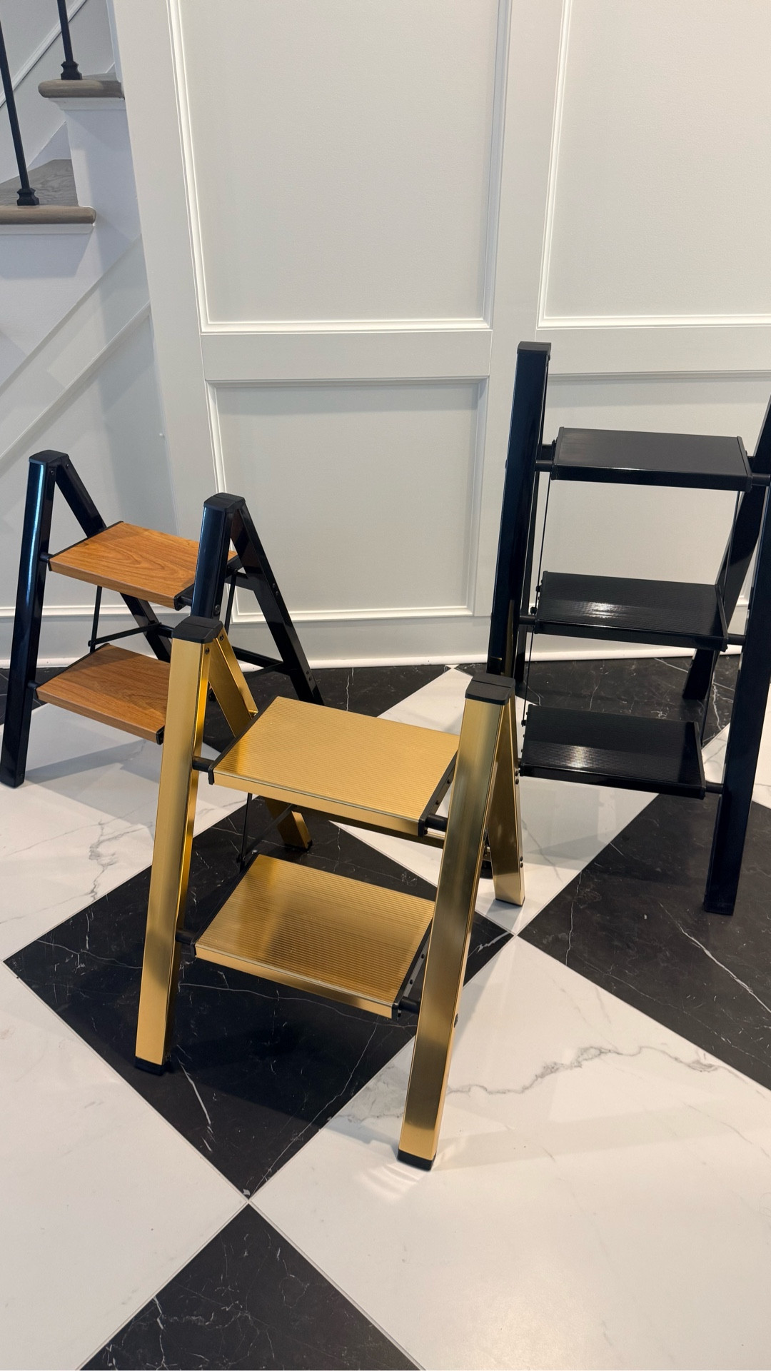 Practical step stool but make it chic! 
Arrived pre assembled so not only is it beautiful it’s also easy and affordable. 


#LTKHome #LTKHoliday #LTKdayinmylife