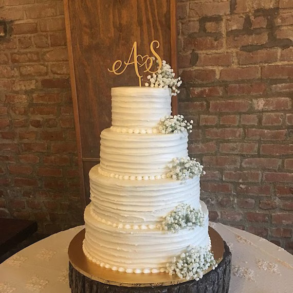 Cake topper for wedding, personalized cake topper, initial letters cake topper, heart cake topper... | Etsy (US)